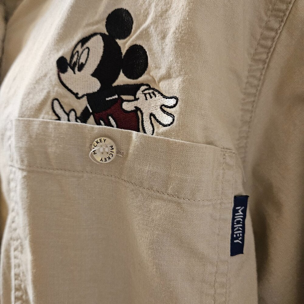 Disney Limited Jerry Leigh Whimsical Safari Mickey & Minnie Kiss Shirt Sz L - Picture 5 of 14